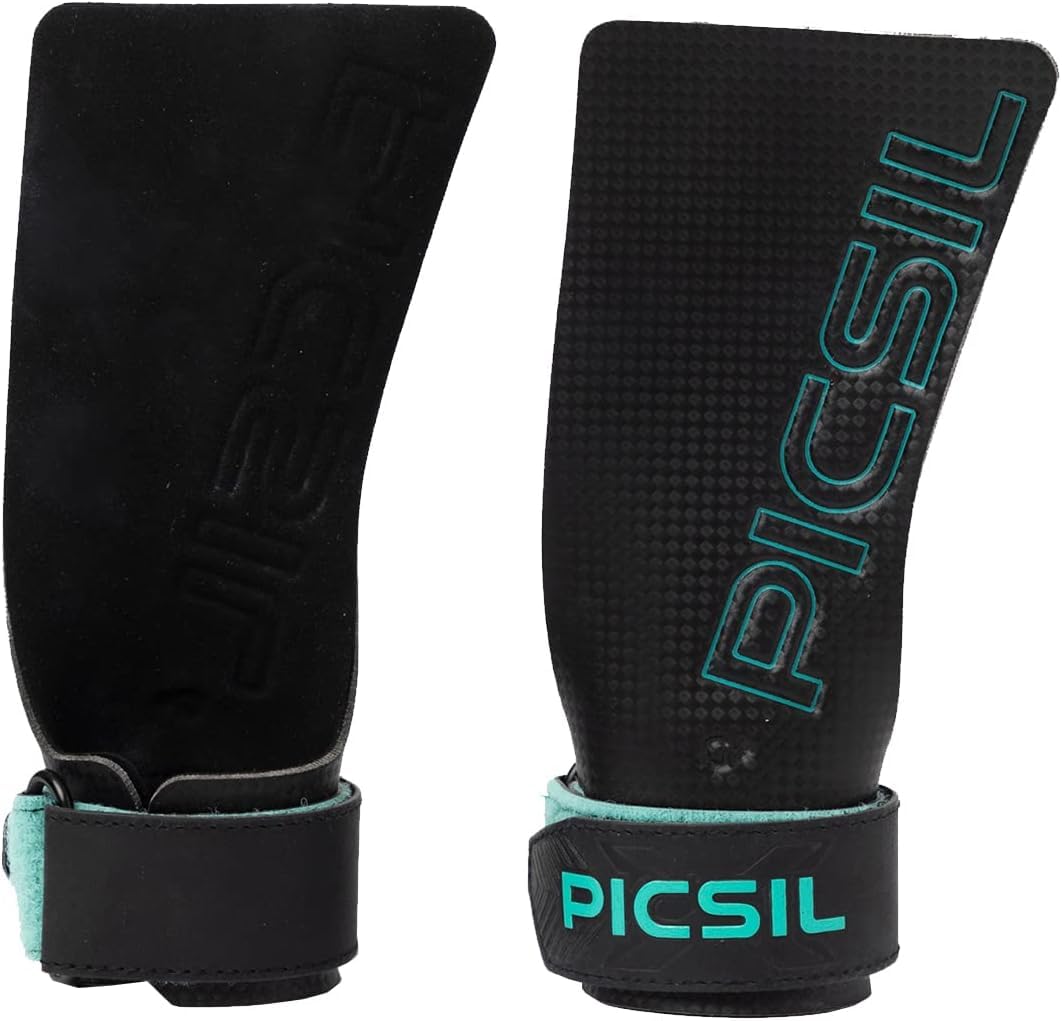 PICSIL Falcon Grips, Tough & Resistant Workout Grips, Hand Grips for Weightlifting & Gymnastics, Made of Soft, Breathable Carbon Fabric, Blocks Rips, Calluses, & Blisters, Unisex